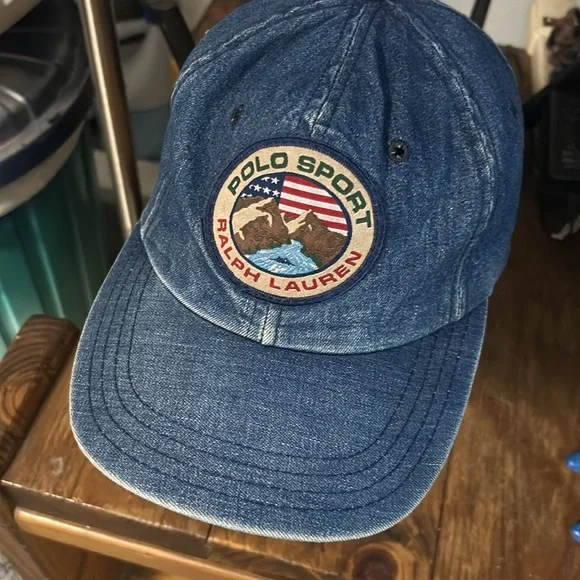 Fitted POLO Sport Hat Vintage 90’s cookie patch - Picture 3 of 5